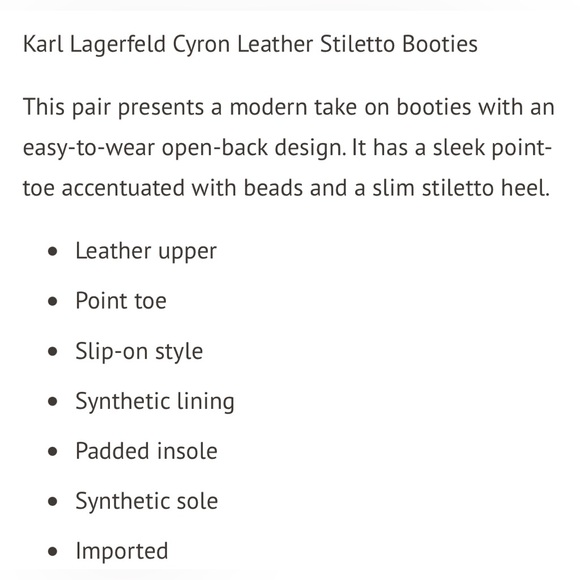 Karl Lagerfeld Cyron Stiletto Booties - Picture 4 of 9